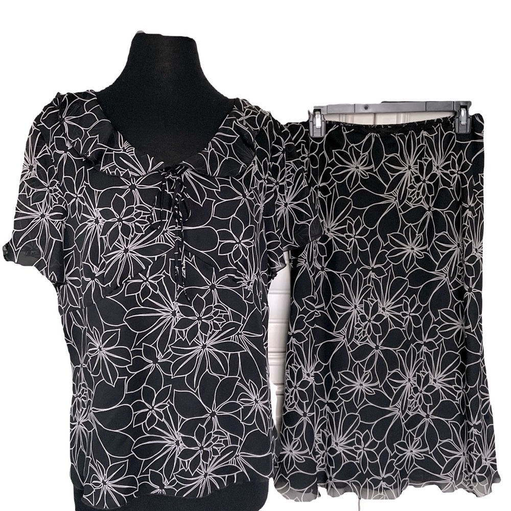 Flutter Blouse & Skirt Set